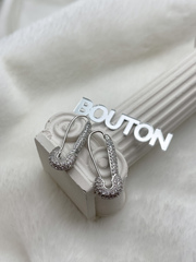 Серьги серебристые в форме 