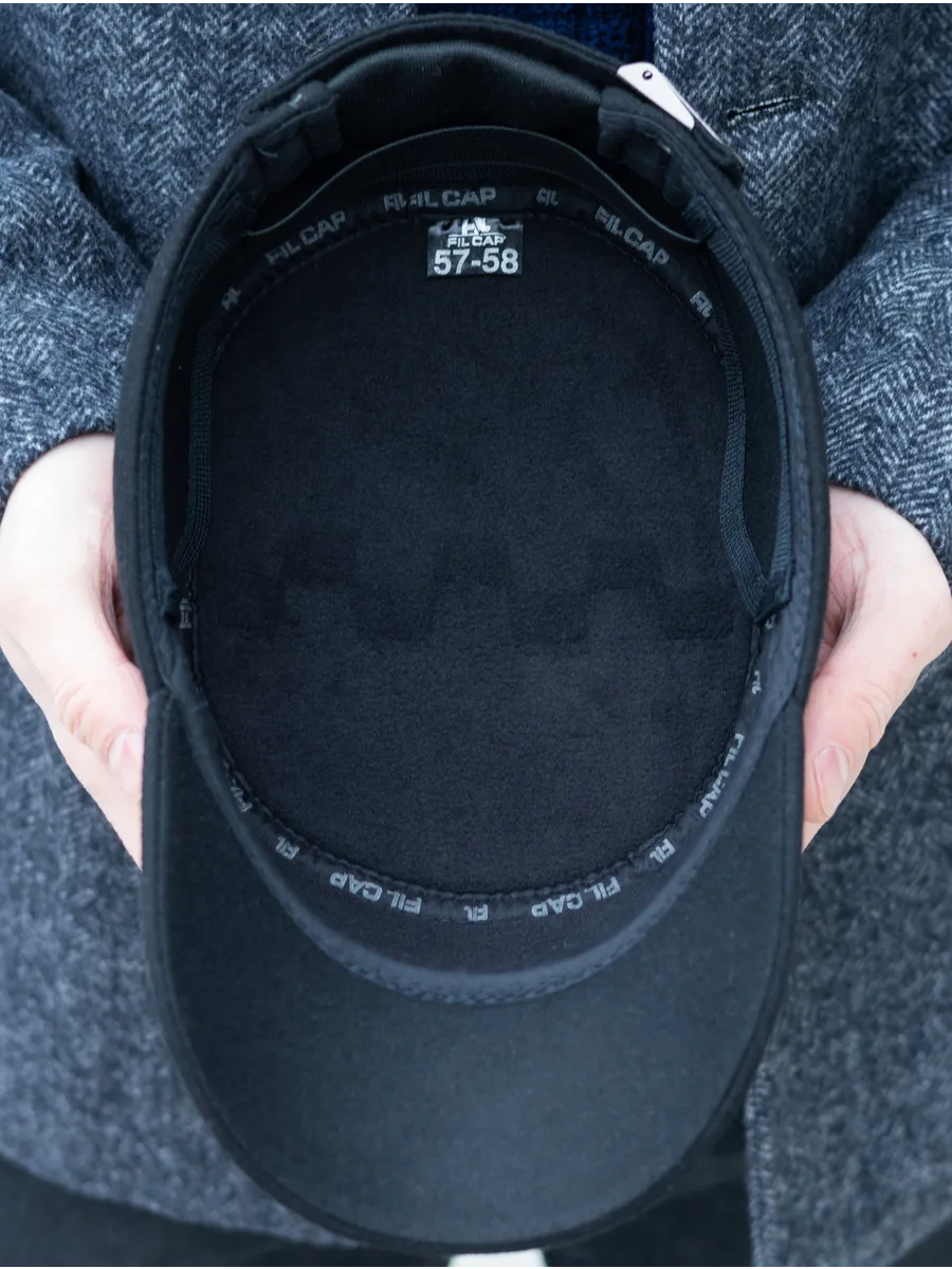 Кепка немка утепленная с ушками драповая