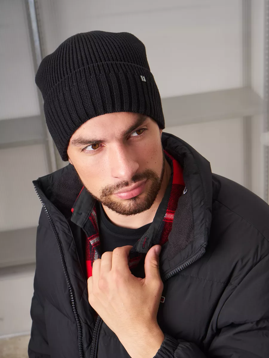 Шапка бини зимняя весенняя с флисом