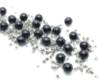 Бусины установочные 500 гр. (1800 шт +/-) + шипы, d 8 мм, черный