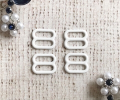 Регулятор для бюстгальтера, металл, 0,8 см, белый