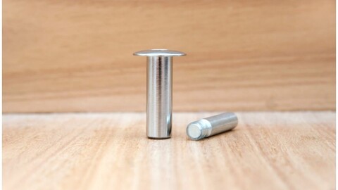 Упор дверной скрытый магнитный FANTOM PREMIUM HGT006. Матовый хром