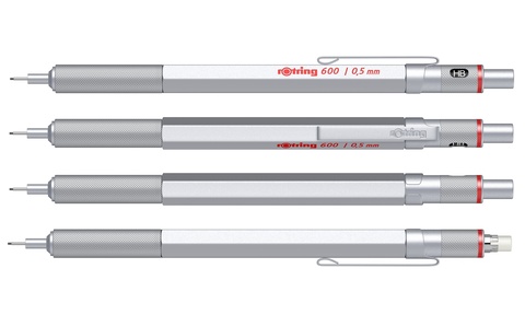 Карандаш механический Rotring 600 Matte Silver, 0,5 mm (1904445)