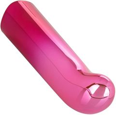 Розовый изогнутый мини-вибромассажер Glam G Vibe - 12 см. - 