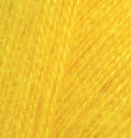 Пряжа Angora real 40 Alize 216 Ярко-желтый