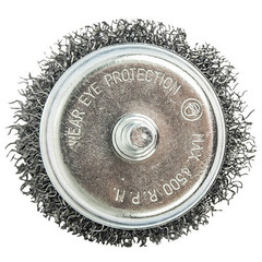 Кордщетка для дрели чашеобразная мягкая ПРАКТИКА  63 мм,  хвост 6 мм