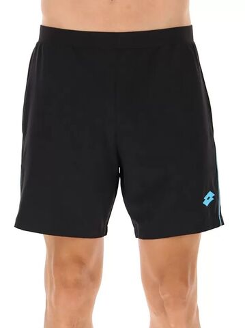 Теннисные шорты Lotto Superrapida V Short - all black/blue bird