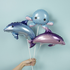F Мини-фигура, Дельфин милый, Голубой, 15''/38 см, 5 шт.