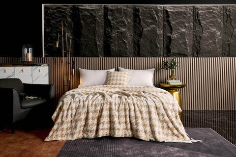 Плед 160x220 Sofi De MarkO Эрнесто светло-бежевый