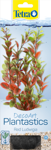 Tetra Людвигия красная (Red Ludvigia) M 23см растение аквариумное искус. зелено-красное (листики)