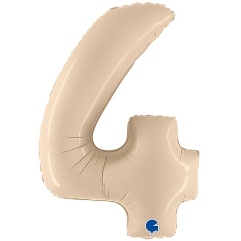 Г 40''/102 см, Цифра, Сатин, Кремовый 
