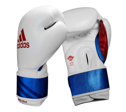 Перчатки боксёрские Adidas Speed Pro бело-сине-красные