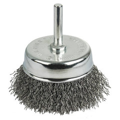 Кордщетка для дрели чашеобразная мягкая ПРАКТИКА  75 мм, хвост 6 мм (032-584)