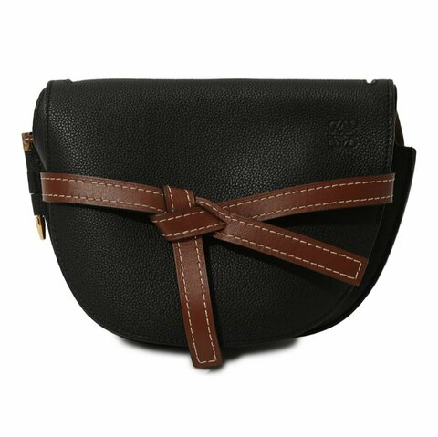 Кожаная сумка Loewe Gate черный
