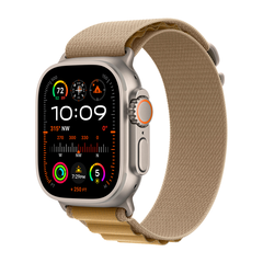 Умные часы Apple Watch Ultra 2 (2024) GPS + Cellular, 49mm, Natural Titanium Case with Tan Alpine Loop M, (Песочный)