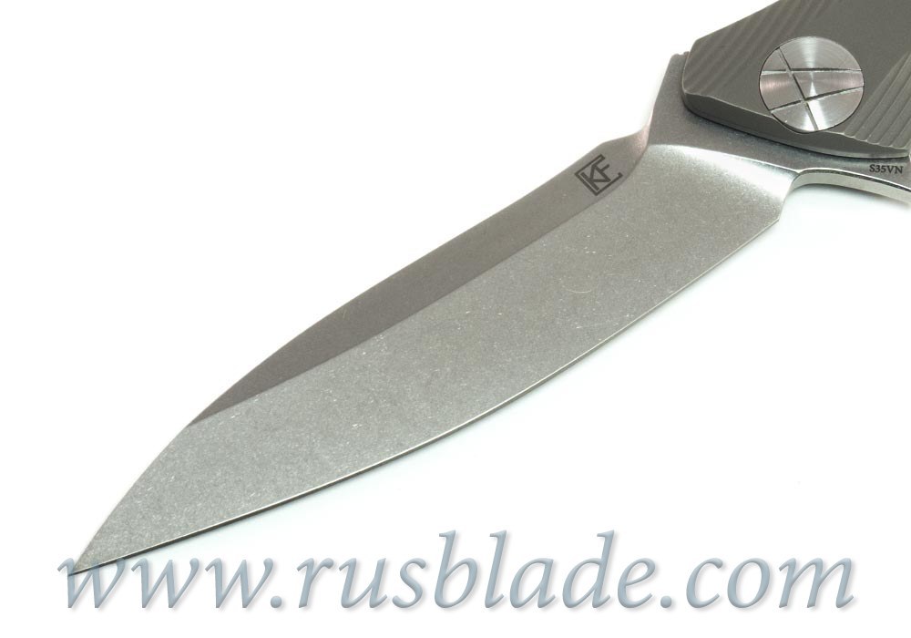 CKF Rabbit Knife (Alexey Konygin design, s35vn, titanium, bearings) - фотография 