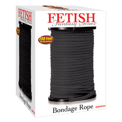 Черная веревка для связывания Bondage Rope - 60,9 м. - 