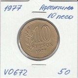 V0672 1977 Аргентина 10 песо