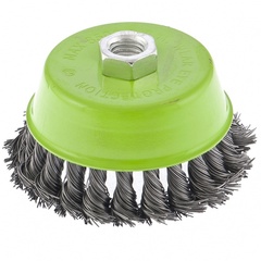 746287 Щетка для УШМ, 100 мм, М14, Чашка, крученая проволока 0,5 мм// Сибртех