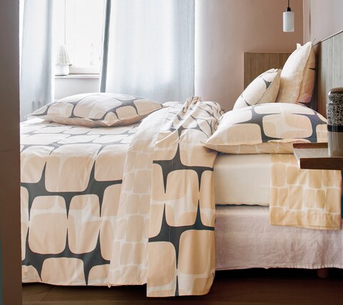 Постельное белье 1.5 спальное Blanc des Vosges Scion Living Lohko Poudre бежевое