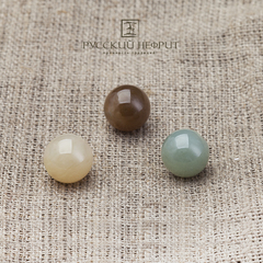 Шарик 10мм. Нефрит морская волна.