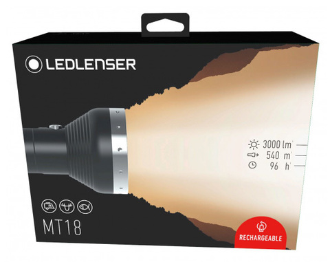 Фонарь ручной Led Lenser MT18 черный лам.: светодиод x1 (500847)