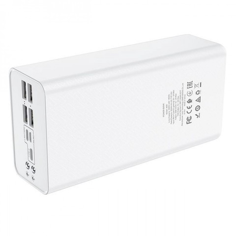 Внешний аккумулятор Power Bank Hoco J65B 50000mAh с фонариком (Белый)