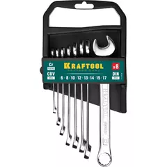 KRAFTOOL 8 шт, 8 - 19 мм, набор комбинированных гаечных ключей (27079-H8C)