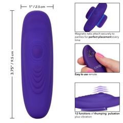 Фиолетовый стимулятор в трусики Lock-N-Play Remote Pulsating Panty Teaser - 