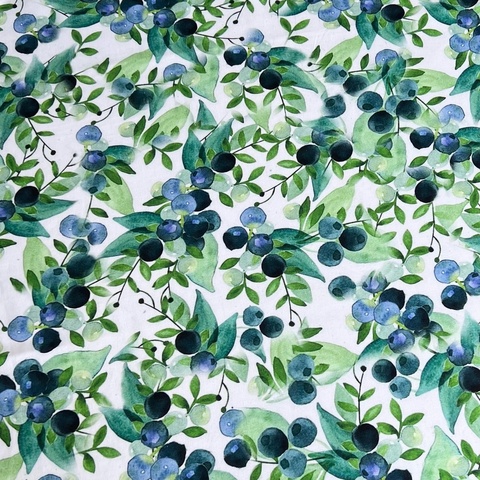 ПРЕДЗАКАЗ, ЧЕРНИКА, 100% хлопок, ширина 110 см