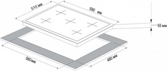 Варочная панель Korting HG 697 CTN схема