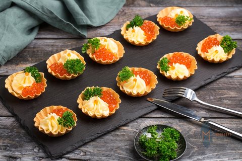 Тарталетка с красной икрой, 20 шт.