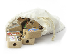 Игрушки из дерева Бусы-алфавит 