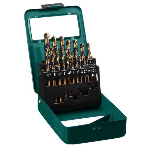 KRAFTOOL COBALT-8, 19 шт, (1-10 мм), сталь М42, HSS-Co(8%), набор сверл по металлу (29656-H19)