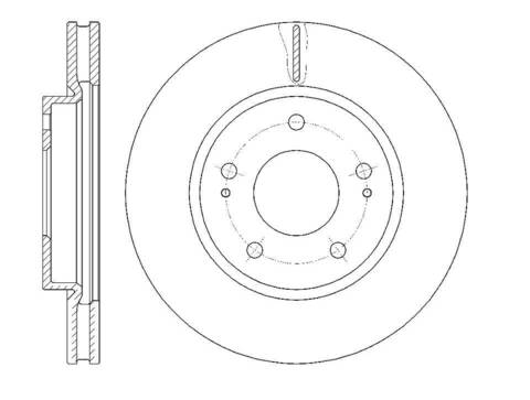 Диск тормозной вентилируемый G-brake  GR-20411