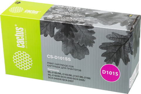 Картридж лазерный Cactus CS-D101SS MLT-D101S черный (1500стр.) для Samsung ML-2160, 2165, 2167, 2168, SCX-3400, 3405