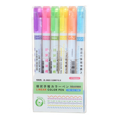 
          Маркер текстовыделитель, двусторонний, Basir, с роликовым штампом, серия "фрукты", 4 мм, 6 цветов