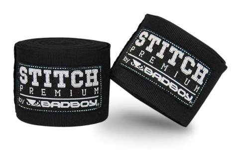 Бинты Bad Boy Stitch Premium Hand Wraps - Black 5m