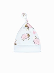 Шапочка-узелок Барашки pink