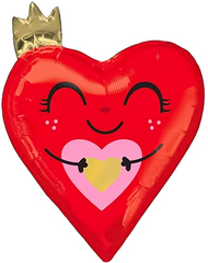 К Фигура, Сердце, Влюбленные глазки, 25''/64 см, 1 шт.