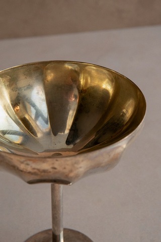 Винтаж Креманка с золотым отливом