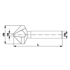 Зенковка ц/х 90° 30,0мм HSSE-Co5 3z DIN335C L71мм d12мм MASTER-TOOL 1060101020053