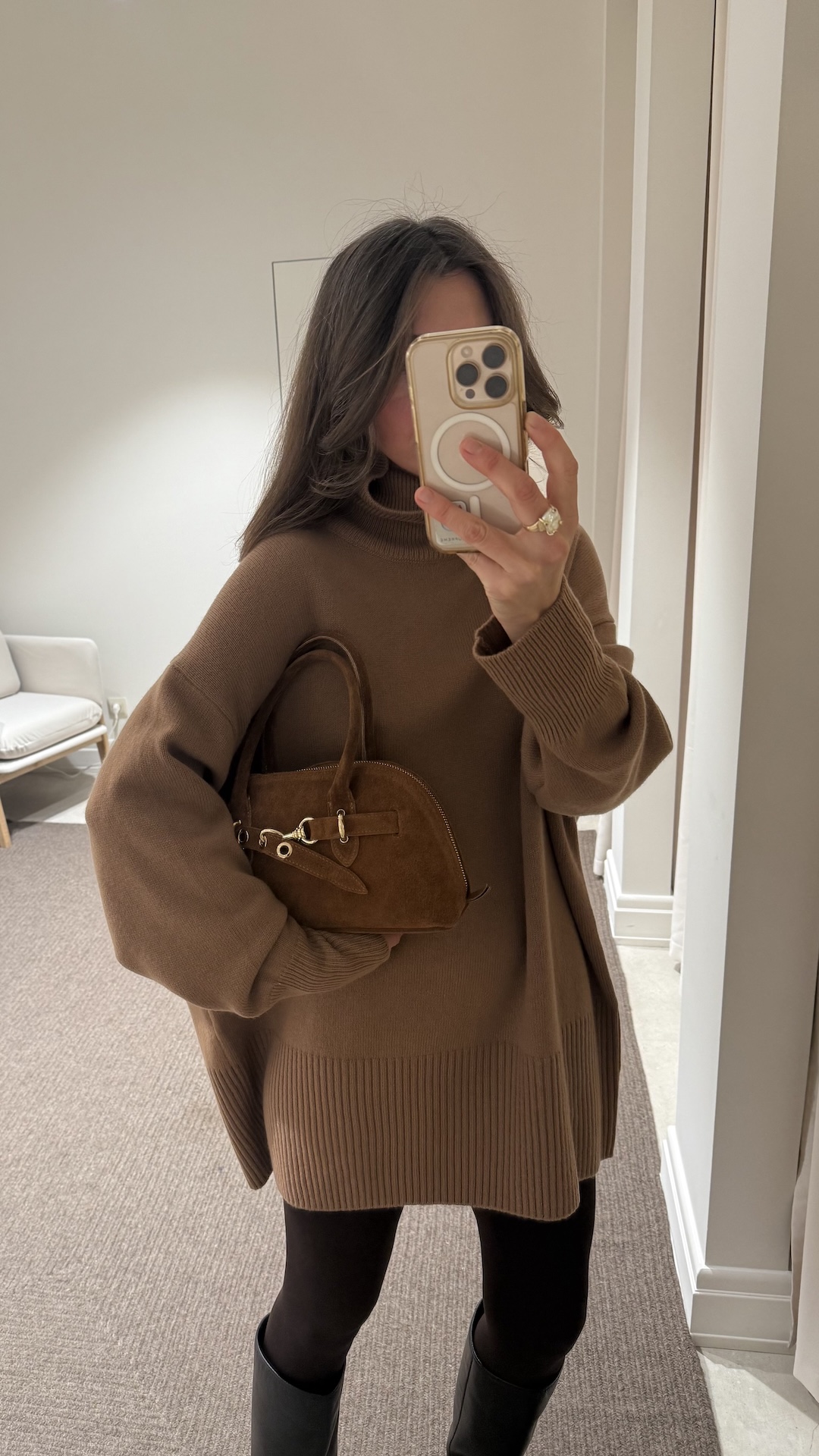 Свитер в стиле туники из 100% шерсти PREMIUM QUALITY