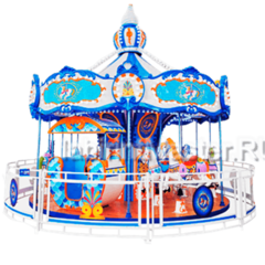 Электрическая Аттракцион карусель «Королевская упряжка», 6,5×6,5×4,3 м