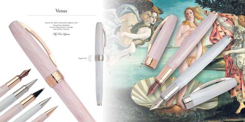 Ручка эко-роллер Visconti Michelangelo Venus tribute to Botticelli, Rose PGT (Vs-785-01)