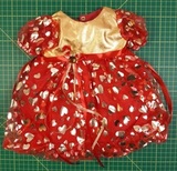 Арт. д900-81-43 -Платье рождественское (ДИСКОНТ) - Красный. Одежда для кукол, пупсов и мягких игрушек.