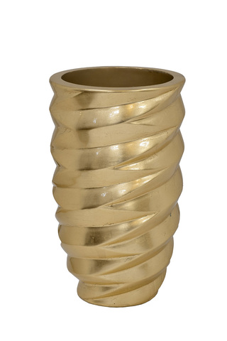 Кашпо для цветов напольное 30х50см Garda Decor золотое рельефное