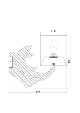 Настенный светильник Maytoni Nashorn MOD470WL-01W