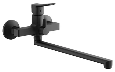 Смеситель для ванны BELZ B22715-7 длинный излив, латунь, черный