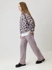 брюки  для девочки  КР 400844/сиреневый 3304 к621